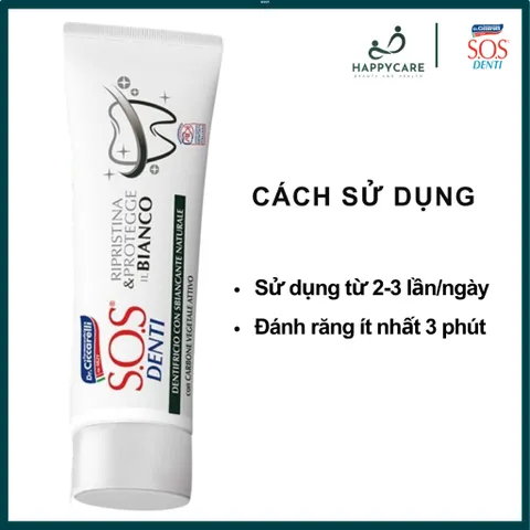 Kem Đánh Răng Dr. Ciccarelli S.O.S DENTI 75ml Than Hoạt Tính Chăm Sóc Răng Miệng 794643