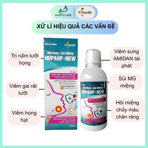 Nước Súc Miệng HUPAHP-NEW 300ml Hỗ Trợ Vệ Sinh Răng Miệng, Họng Và Hơi Thở Thơm Mát