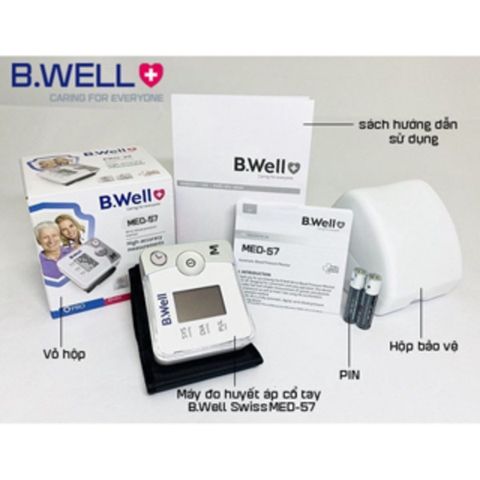 Máy đo huyết áp cổ tay Swiss MED-57 – Nhỏ gọn, chính xác, dễ mang theo B.well 794649
