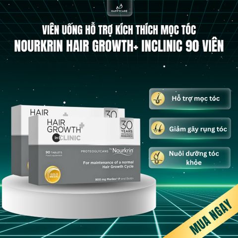 Viên Uống Hỗ Trợ Kích Thích Mọc Tóc Nam Nữ Nourkrin Hair Growth+ InClinic Hộp 90 Viên 794651