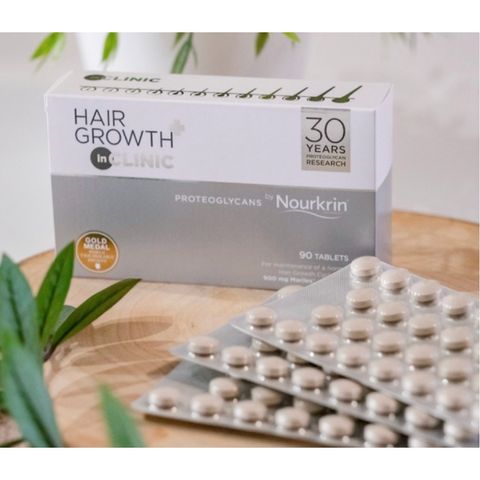 Viên Uống Hỗ Trợ Kích Thích Mọc Tóc Nam Nữ Nourkrin Hair Growth+ InClinic Hộp 90 Viên 794651