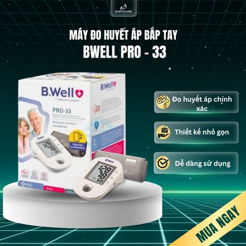 Máy đo huyết áp bắp tay Swiss PRO-33 – Gọn nhẹ, dễ sử dụng, tiện lợi mỗi ngày B.well 794650