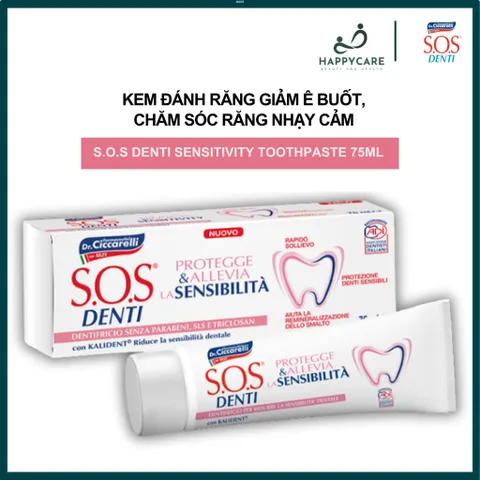 Kem Đánh Răng Giảm Ê Buốt Nhanh, Chăm Sóc Răng Nhạy Cảm Dr. Ciccarelli S.O.S DENTI Sensitivity 75ml 794653