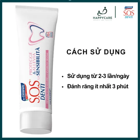Kem Đánh Răng Giảm Ê Buốt Nhanh, Chăm Sóc Răng Nhạy Cảm Dr. Ciccarelli S.O.S DENTI Sensitivity 75ml 794653