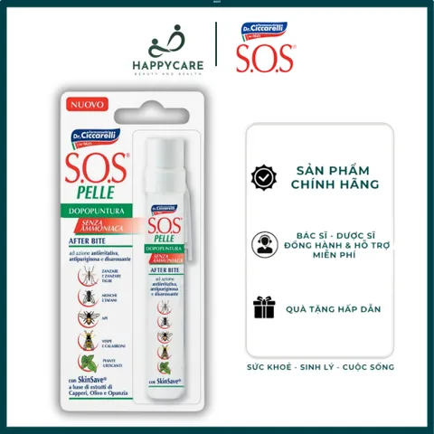 Bút Chấm Muỗi Đốt S.O.S Pelle Giảm Ngứa, Dịu Da Cho Cả Nhà - Dr. Ciccarelli 794652