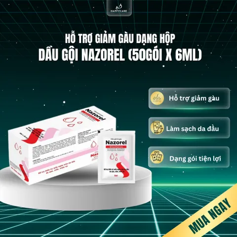 Dầu Gội NAZOREL Hỗ Trợ Giảm Gàu Dạng Hộp (50gói x 6ml) 794657