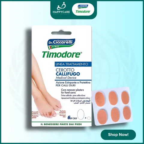 Miếng Dán Hỗ Trợ Làm Mềm Mụn Cóc & Da Chai Sần Timodore – Dr. Ciccarelli (Hộp 6 Miếng) 794656