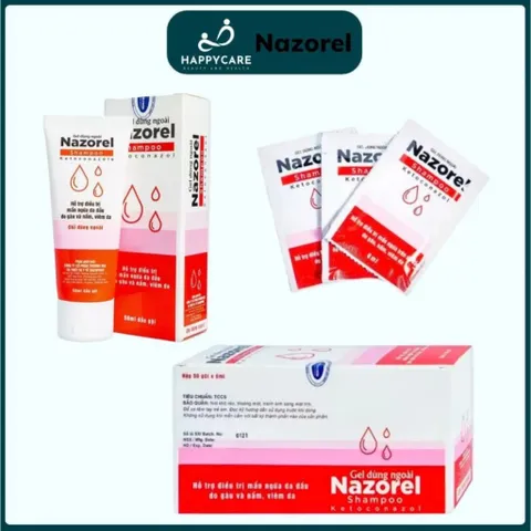 Dầu Gội NAZOREL Hỗ Trợ Giảm Gàu Dạng Hộp (50gói x 6ml) 794657