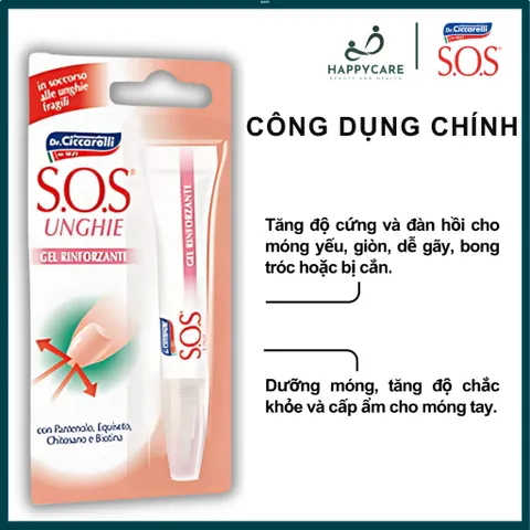 Serum Phục Hồi Móng Hư Tổn, Móng Yếu, Dưỡng Ẩm & Làm Chắc Móng Dr. Ciccarelli S.O.S UNGHIE 10ml 794659