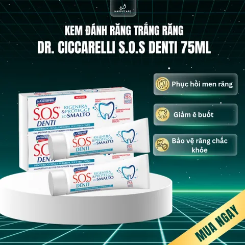 Kem Đánh Răng Dr. Ciccarelli S.O.S DENTI 75ml Cho Răng Nhạy Cảm, Hỗ Trợ Bảo Vệ Men Răng 794664