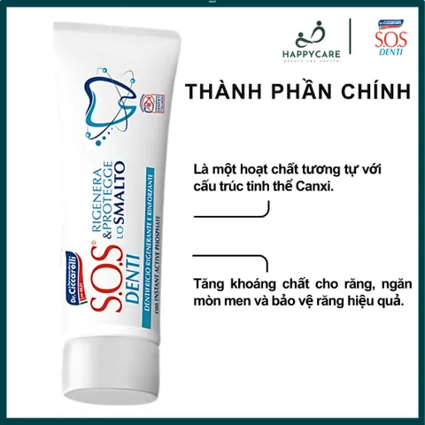 Kem Đánh Răng Dr. Ciccarelli S.O.S DENTI 75ml Cho Răng Nhạy Cảm, Hỗ Trợ Bảo Vệ Men Răng 794664
