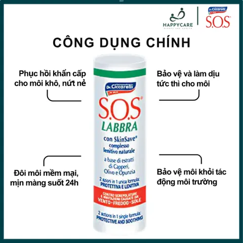 Son Dưỡng Môi – Dưỡng Ẩm & Phục Hồi Môi Khô, Nứt Nẻ Dr. Ciccarelli S.O.S LABBRA 5.5ml 794663