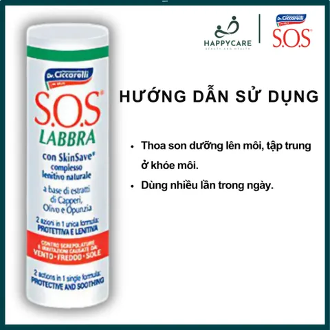 Son Dưỡng Môi – Dưỡng Ẩm & Phục Hồi Môi Khô, Nứt Nẻ Dr. Ciccarelli S.O.S LABBRA 5.5ml 794663