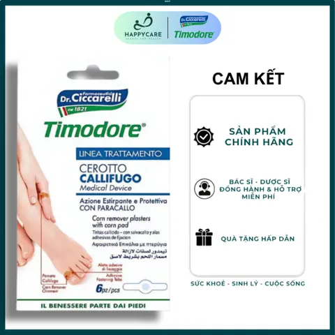 Miếng Dán Hỗ Trợ Làm Mềm Mụn Cóc & Vết Chai Timodore Corn Pad – Dr. Ciccarelli (Hộp 6 Miếng) 794671