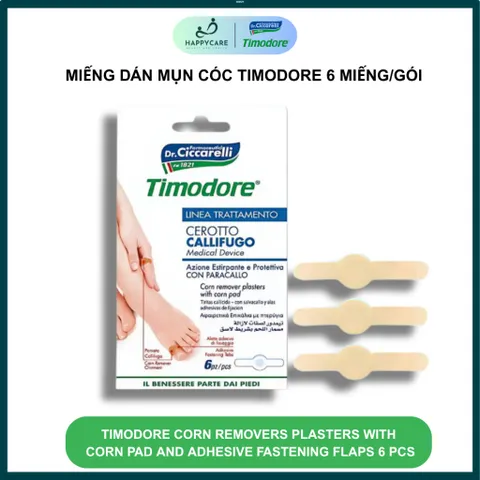Miếng Dán Hỗ Trợ Làm Mềm Mụn Cóc & Vết Chai Timodore Corn Pad – Dr. Ciccarelli (Hộp 6 Miếng) 794671