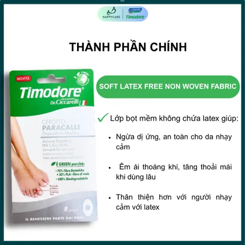 Miếng Dán Đệm Giảm Ma Sát Sau Mụn Cóc & Vết Chai Timodore Corn Pads – Dr. Ciccarelli (9 Miếng) 794672