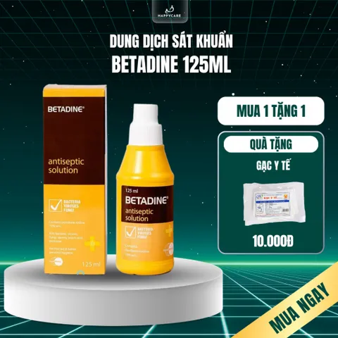 Dung Dịch Sát Khuẩn Betadine 125ml – Làm Sạch Da, Hỗ Trợ Vệ Sinh Vết Thương 794674