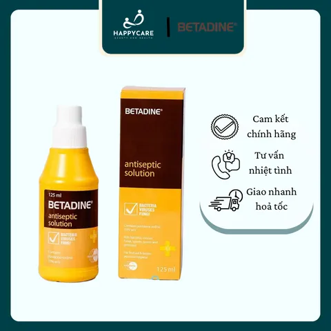 Dung Dịch Sát Khuẩn Betadine 125ml – Làm Sạch Da, Hỗ Trợ Vệ Sinh Vết Thương 794674