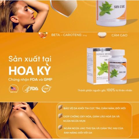 Viên Uống Chống Nắng Chống Oxi Hóa Hỗ Trợ Bảo Vệ Da Derma White Advance Sun Care 60 Viên 794678