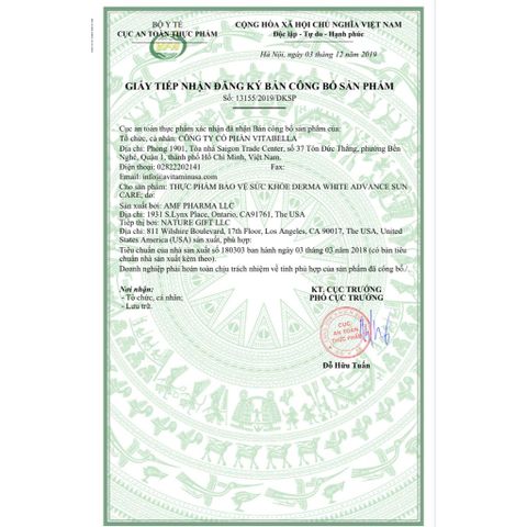 Viên Uống Chống Nắng Chống Oxi Hóa Hỗ Trợ Bảo Vệ Da Derma White Advance Sun Care 60 Viên 794678