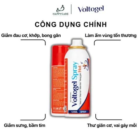 Xịt Nóng Giảm Đau Cơ Và Xương Khớp 120ML Voltogel Hot Spray 794682