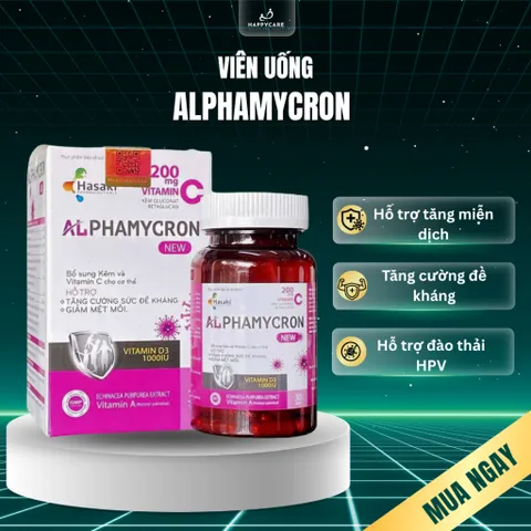 [ Chính hãng ] Viên uống Alphamycron hỗ trợ tăng cường đề kháng tăng miễn dịch đào thải HPV combo10H 794684