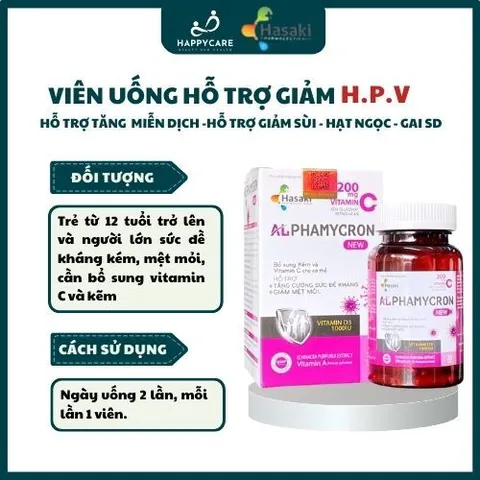 [ Chính hãng ] Viên uống Alphamycron hỗ trợ tăng cường đề kháng tăng miễn dịch đào thải HPV combo10H 794684