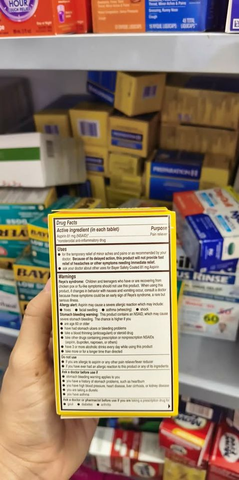 Viên giảm đau bảo vệ tim mạch Bayer Aspirin liều thấp 81mg (Hộp 365 viên).