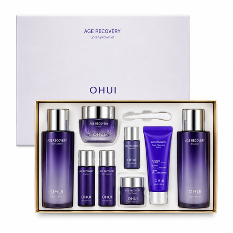 Bộ Dưỡng Da Ohui Tím Age Recovery Special Set - Cấp Ẩm, Trẻ Hóa Da, Chống Oxy Hóa, Giảm Nhăn, Chăm Sóc Da Mặt Chuyên Nghiệp