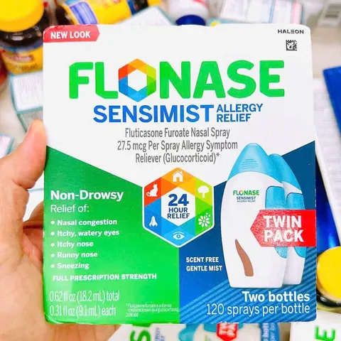 Xịt chống dị ứng Flonase Sensimist Allergy Relief Nasal Spray 9.1ml x2 chai của Mỹ