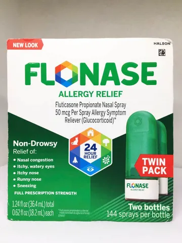  xịt mũi Flonase Allergy Relief giảm  dị ứng như nghẹt mũi, hắt hơi, và ngứa mũi