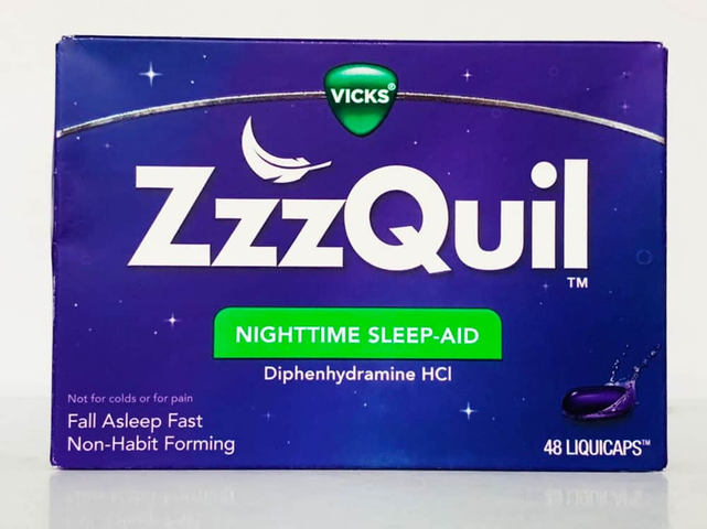 Viên uống hỗ trợ giấc ngủ ban đêm Vicks Nyquil ZzzQuil Nighttime Sleep Aid 48V