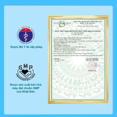 Viên uống Uricare Jpanwell giúp giảm axit uric trong máu (60 viên)