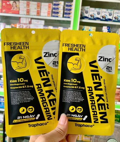 combo 2 túi kẽm AMAGAIN dùng được 2 tháng - tốt cho sức khỏe nam giới (chuẩn xịn, date mới)