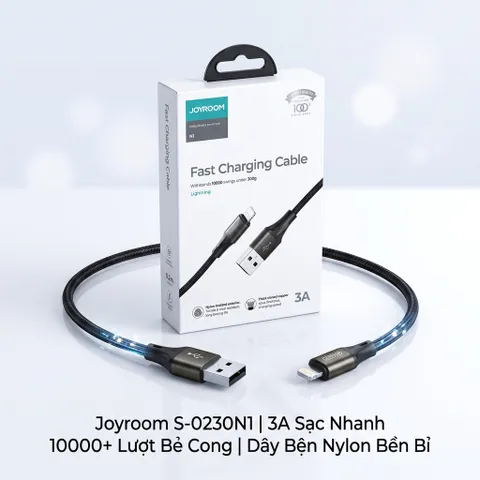 Dây cáp sạc iPhone ngắn 20cm chính hãng JOYROOM N1 SERIES (S-0230N1 - 0.2M)