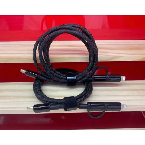 Cáp Sạc 2 Trong 1  Bọc Dù 1M2 - C To L - C To C - Công Suất Max 60W