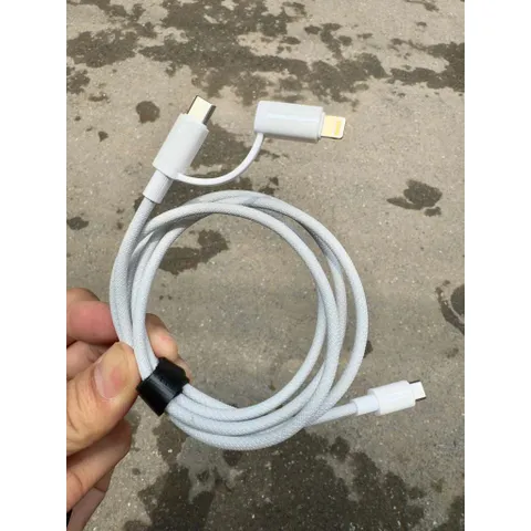 Cáp Sạc 2 Trong 1  Bọc Dù 1M2 - C To L - C To C - Công Suất Max 60W