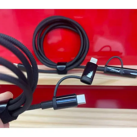 Cáp Sạc 2 Trong 1  Bọc Dù 1M2 - C To L - C To C - Công Suất Max 60W
