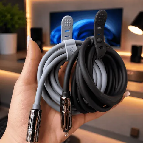 Cáp Sạc MFish 240W Dài 2M, 4 Trong 1 Đa Năng, Đầu Bọc Kim Cáp Chống Cháy Chống Dập Siêu Bền No Box