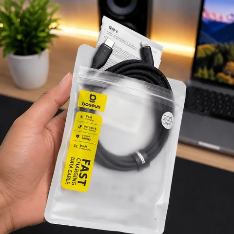 CÁP SẠC NHANH BASEUS USB-C to Lightning 30W – Dài 2M Chuẩn MFi, Bền Bỉ, Sạc Nhanh Cho iPhone