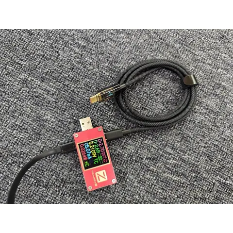 Cáp Sạc Nhanh Pisen C to L và C to C (dùng cho ip5-14 và typeC cho ip15-17) - Bọc Dù Dài 2M - Có Báo Công Suất Sạc