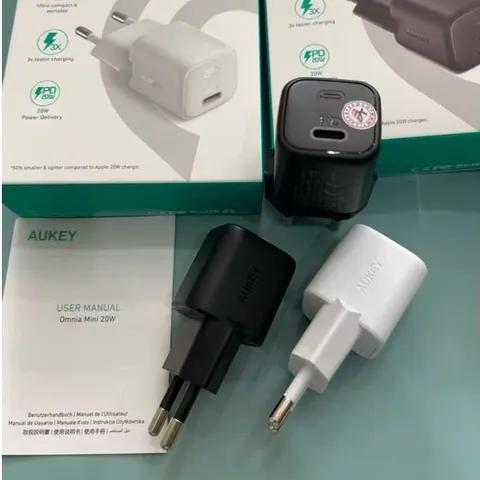 Sạc nhanh AUKEY Omnia Mini 20W PD, củ sạc Type-C PD QC3.0 chính hãng tương thích với nhiều thiết bị