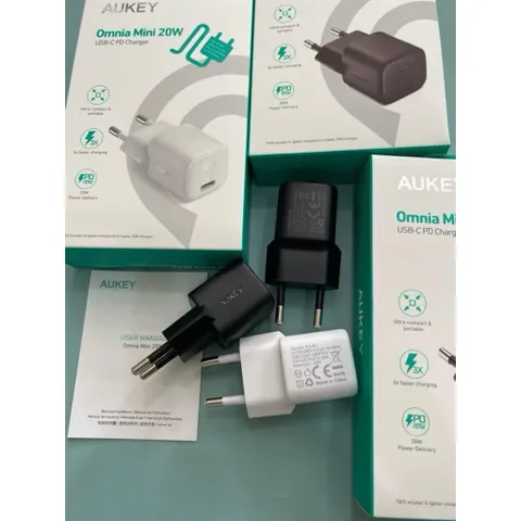 Sạc nhanh AUKEY Omnia Mini 20W PD, củ sạc Type-C PD QC3.0 chính hãng tương thích với nhiều thiết bị