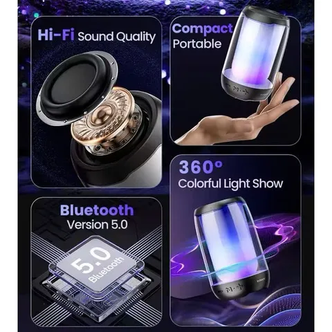 LOA BLUETOOTH OUTDOOR TOOCKI CHÍNH HÃNG- Âm thanh vòm - Đèn RGB ma thuật