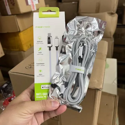 Cáp sạc iPhone C to L có MFI, hiển thị công suất FEEYOO Heymix (hàng xuất Đức )