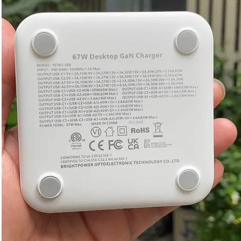Bộ Sạc Nhanh TOOCKI 67W GaN 4 Cổng - Hàng xuất khẩu thị trường Korea