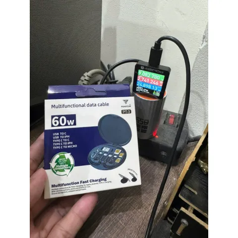 Cáp Sạc đa năng 6in1 PHANTOM PT3 rất tiện lợi bỏ túi , du lịch , có thể làm kệ điện thoại.
