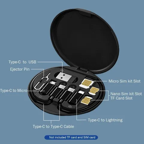 Cáp Sạc đa năng 6in1 PHANTOM PT3 rất tiện lợi bỏ túi , du lịch , có thể làm kệ điện thoại.
