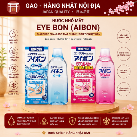 Nước rửa mắt Eyebon Kobayashi Nhật Bản 500ml