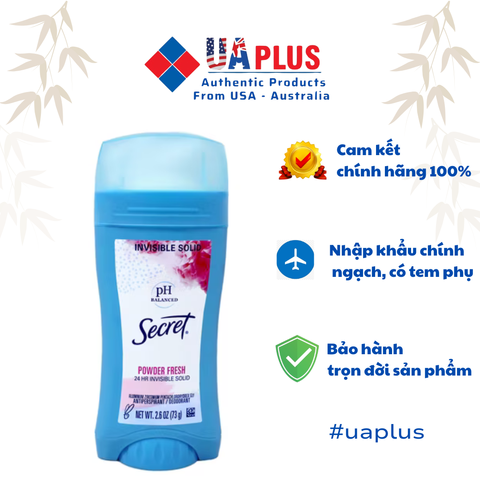 Lăn khử mùi cho nữ dạng Sáp Secret pH Balance Power fresh 73g hàng Mỹ
